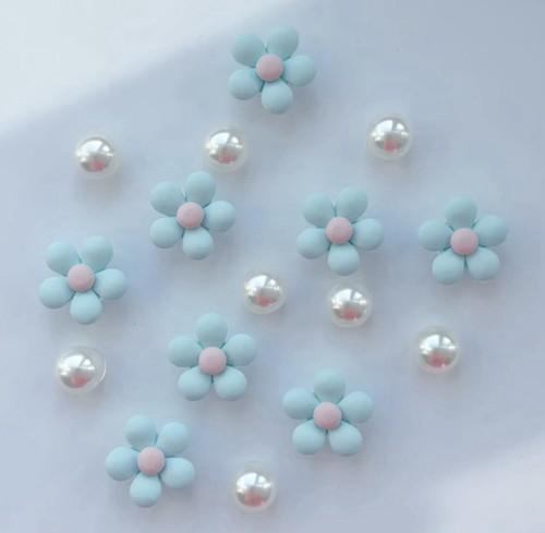 Croc charms flower pearl - 2x,