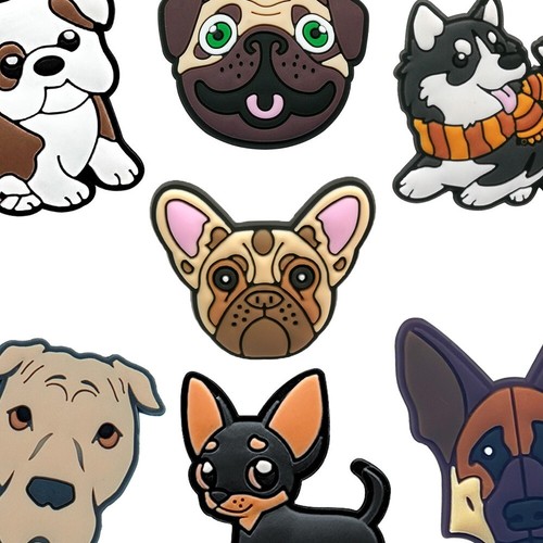 Dog breed shoe charms pug - dog,