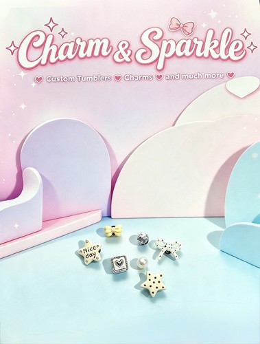 Pretty cream croc - croc, charms