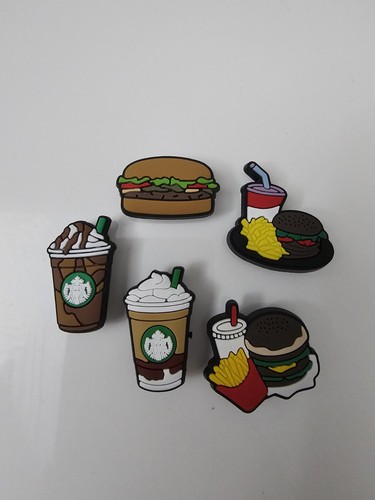 Fast food croc charms - food,