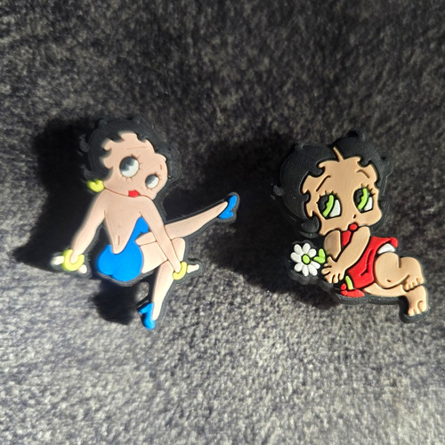 Betty boop cartoon shoe charms - cartoon,