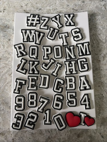 Croc charm letters and numbers - letters,