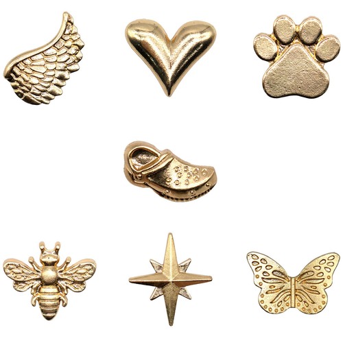 Gold shoe charms - shoe, for