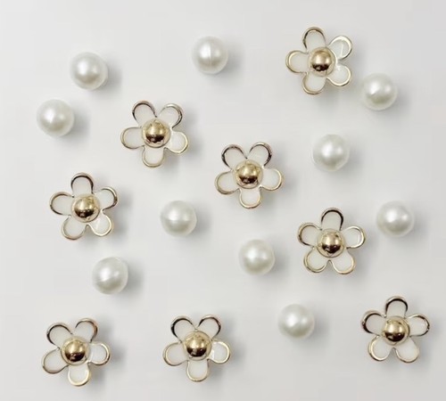 Croc charms 2pc - charms, pearl