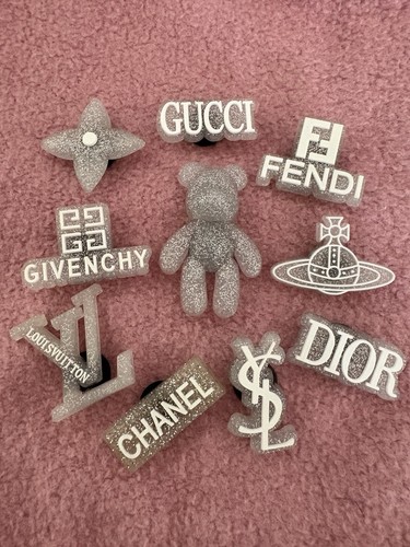 Sparkling silver bundle charms - silver,