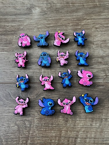 16pcs stitch crocs charms - stitch,