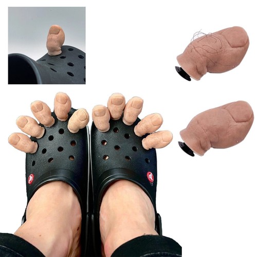 Funny toe shoe charms - toe,