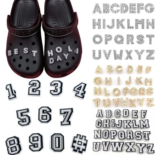 Letter numbers shoe charms - numbers,
